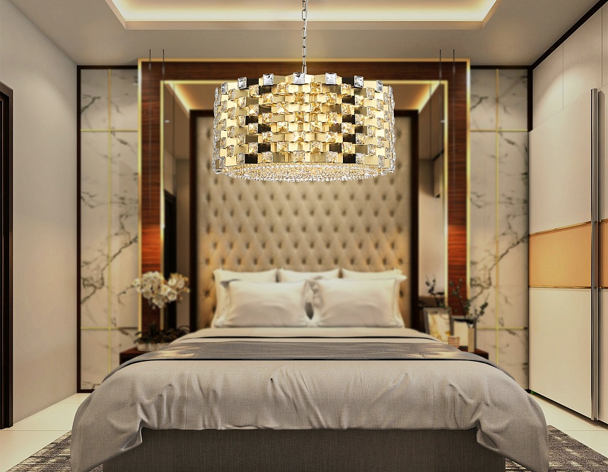 LH41009/18 BS/CL латунь/прозрачный E14*18 max 40W D700*320