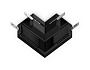 GL1043 BK черный коннектор угловой для корпуса в натяжной потолок Magnetic 220V 100*100*61