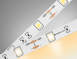 GS1801 5050 30Led/ 7.2W m/ 12V IP20 3000K/ 5000*10*1.87mm (2 конт.)