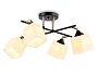 TR303084/4 BK/FGD/FR черный/золото/белый матовый E27/4 max 40W 580*580*250