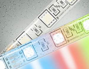 GS2302 5050 60Led/ 14.4W m/ 12V IP65 RGB/ 5000*10*2.87mm (4 конт.)