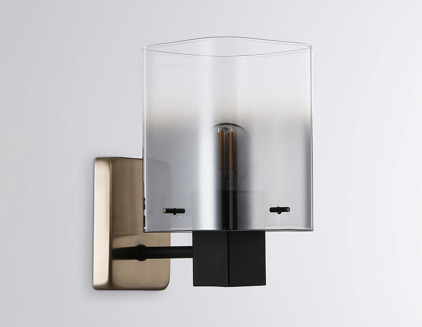 LH57045 BK/DBS/SM черный/темная латунь/дымчатый E14 max 40W 195*110*185