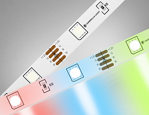 GS4301 5050 30Led/ 7.2W m/ 24V IP20 RGB/ 5000*10*1.87mm (4 конт.)