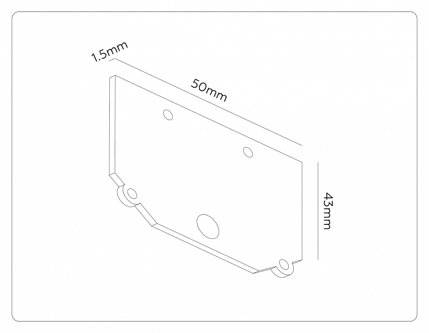GL1990 BK черный 50*43*1,5 2шт
