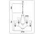 TR3238/6+3 BK черный E14/9 max 40W D730*720