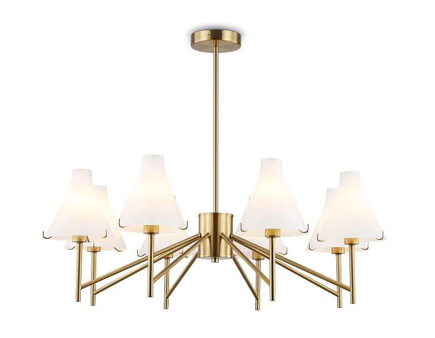 LH57135/8 BS/FR латунь/белый матовый E14/8 max 40W D800*650