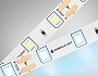 GS1003 2835 60Led/ 4.8W m/ 12V IP20 6500K/ 5000*8*1.2mm (2 конт.)