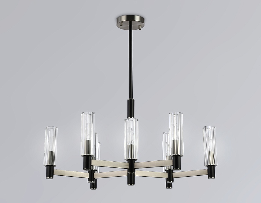 LH55503/9 SN/BK/CL сатин никель/черный/прозрачный E14*9 max 40W D760*760