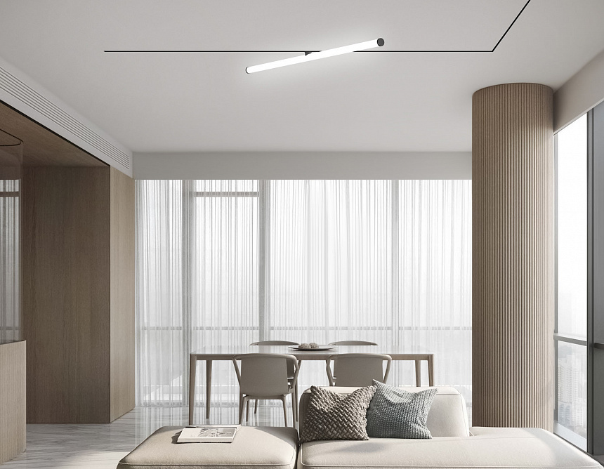 GL2380 BK черный IP20 30W 3CCT 3000/4200/6400K 48V 900*25*73