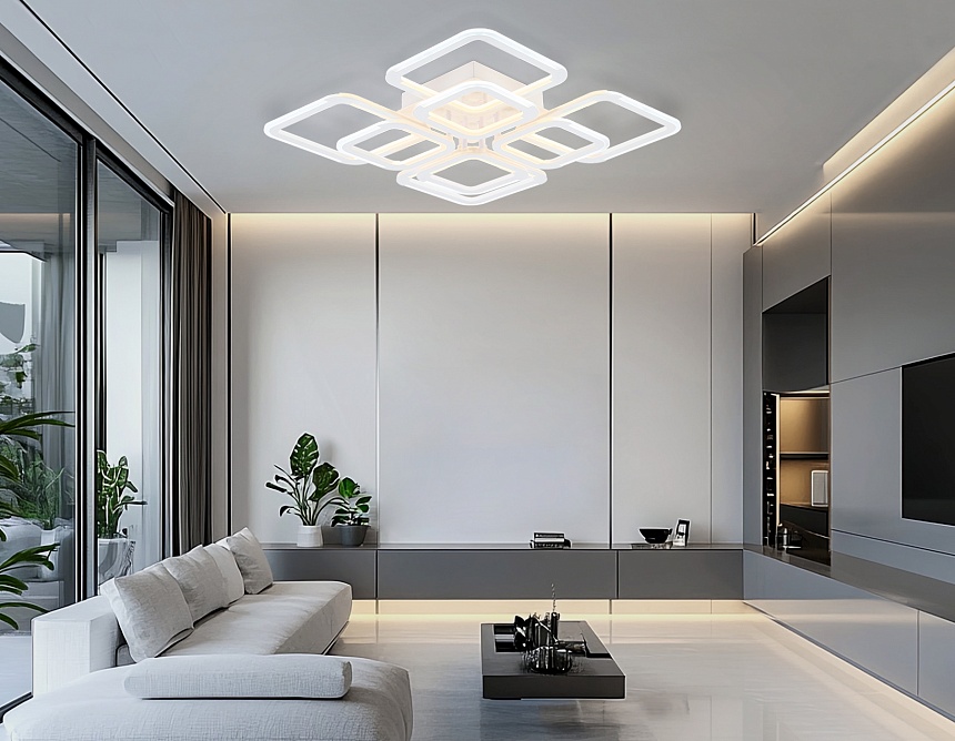 FA8950/4+4 WH белый 101W 3000-6000K 540*540*120 (ПДУ ИК)