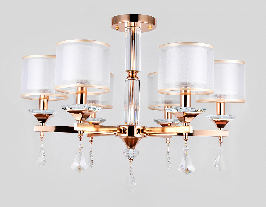 TR4535/6 GD/WH золото/белый E14/6 max 40W D700*560