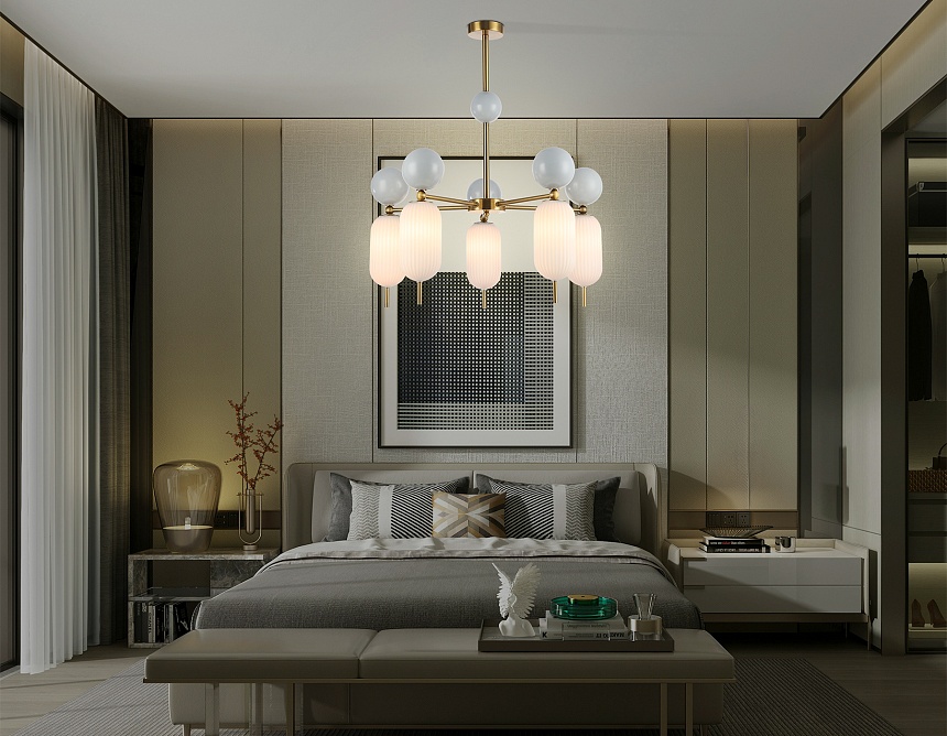 LH53104/5 BS/GR/FR латунь/серый/белый матовый G9*5 max 28W D650*750