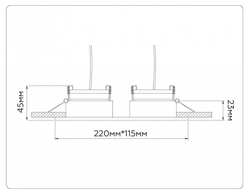 TN51919/2 WH белый GX53 max 12W 220*115*23