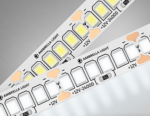 GS1502 2835 240Led/ 19.2W m/ 12V IP20 4500K/ 5000*10*1.2mm (2 конт.)