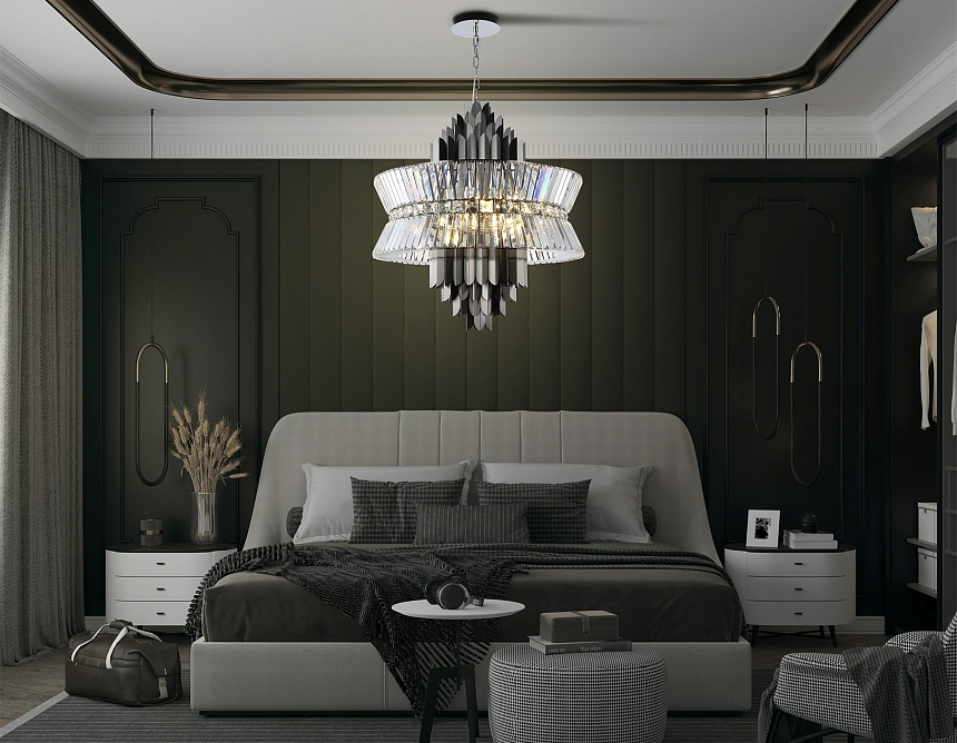 LH41026/18 BK/CL черный/прозрачный E14*18 max 40W D700*750