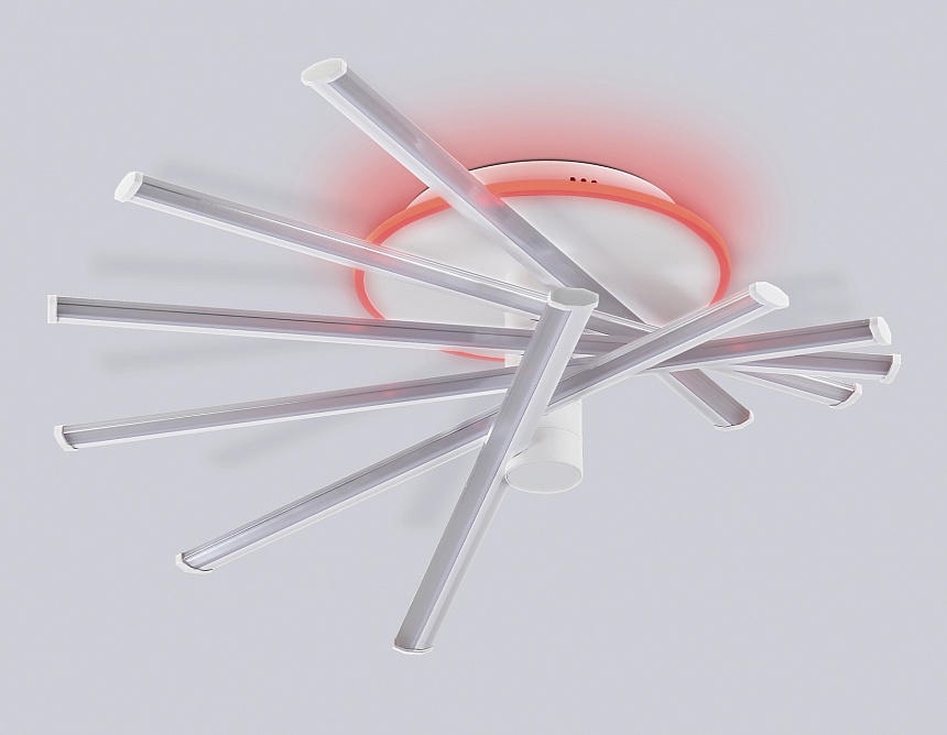 FL6231 WH белый 88W 3000K-6400K+RGB 605*605*200 (ПДУ ИК)