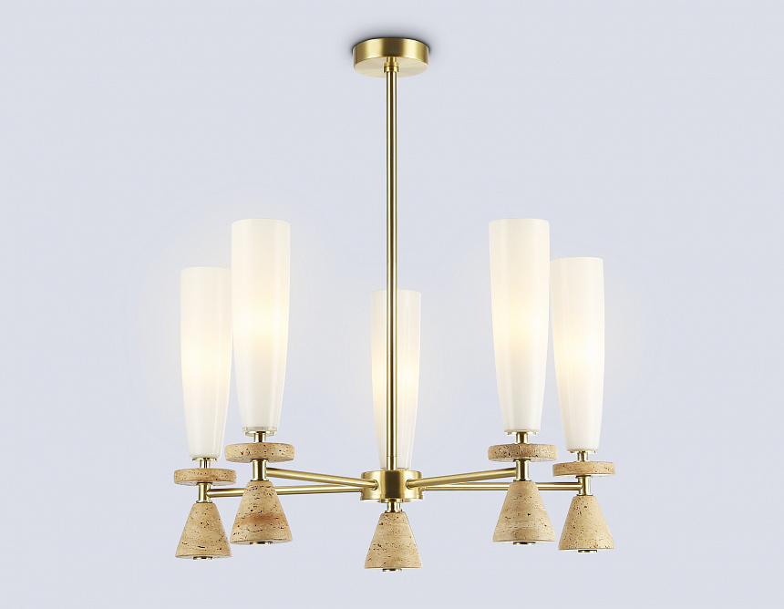 LH75371/5 GD/WH золото/белый G9*5 max 28W D600*675