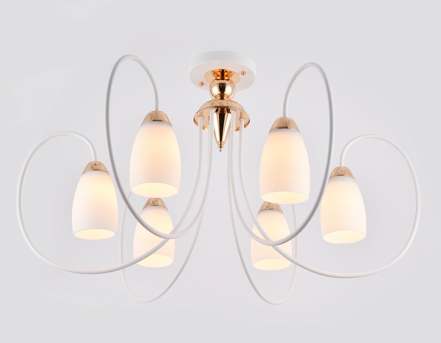 TR3120/6 WH/GD белый/золото E27 max 40W D850*480