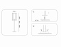 ST2425 BK/CL черный/прозрачный IP54 E27 max 40W 110*110*1000