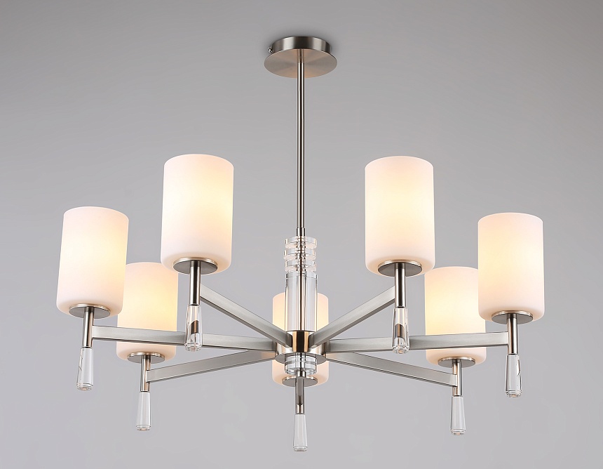 LH56253/7 SN/FR никель/белый матовый E27/7 max 60W D750*590