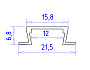 GP1001BK черный 2000*21.5*6.8