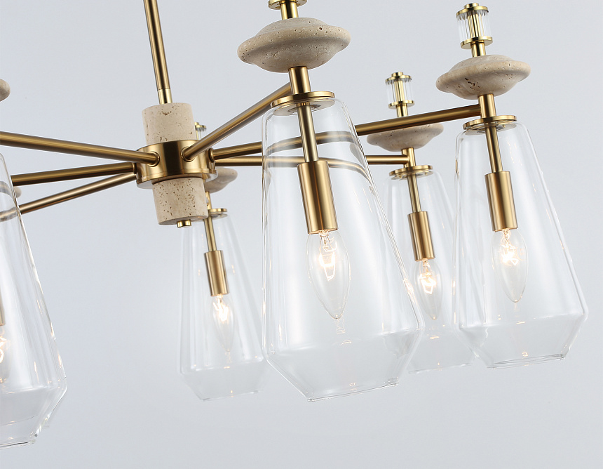 LH53306/7 BS/CL латунь/прозрачный E14*7 max 40W D770*925