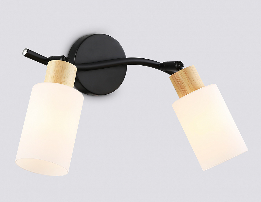 TR8721/2 BK/WD черный/дерево E14/2 max 60W 380*100*210