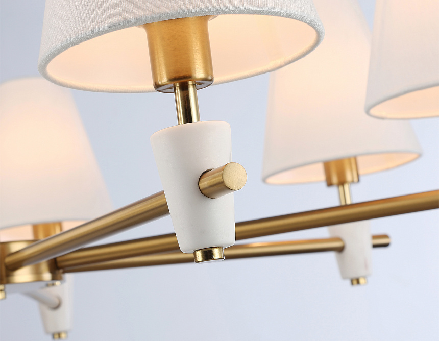 LH75045/7 BS/WH латунь/белый E14*7 max 40W D840*580