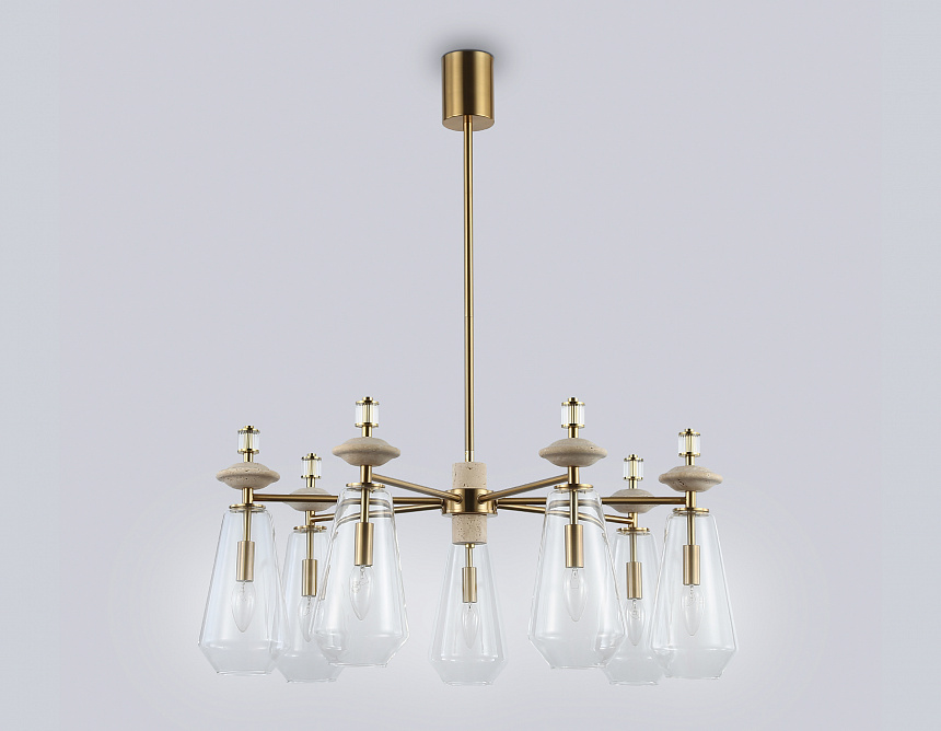 LH53306/7 BS/CL латунь/прозрачный E14*7 max 40W D770*925