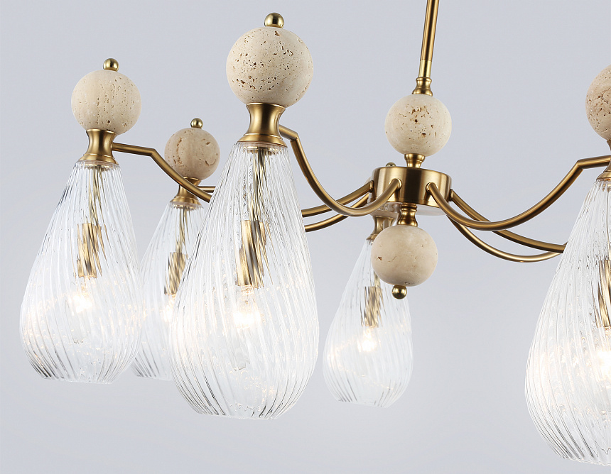 LH53287/7 BS/CL латунь/прозрачный E14*7 max 40W D815*900