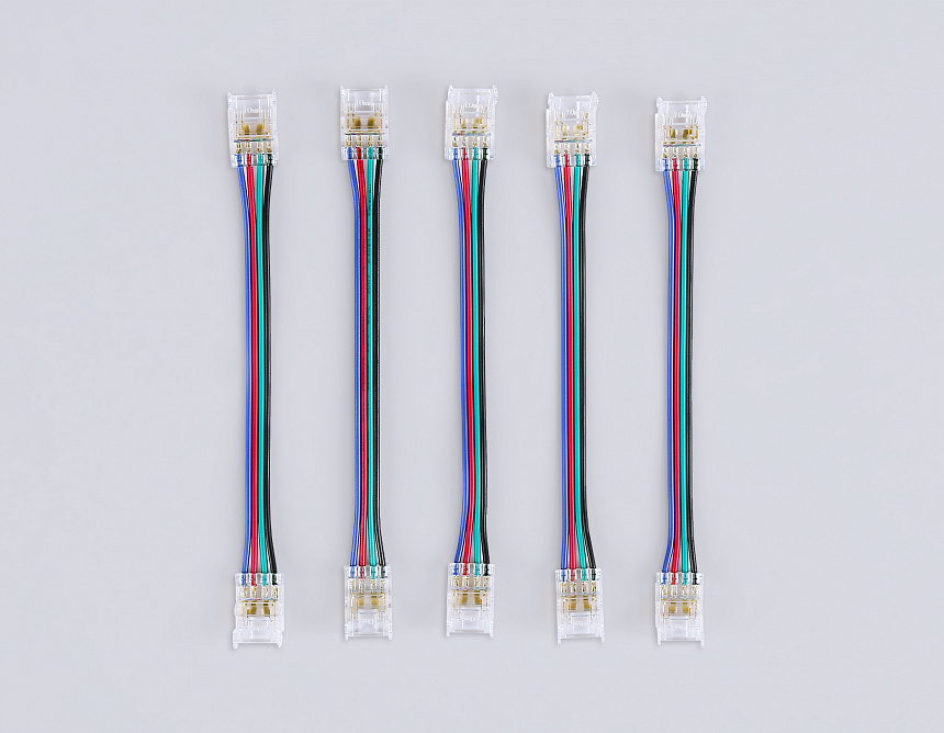 GS7921 Соединитель гибкий двухсторонний COB RGB 12/24V для лент 10mm (4 конт.) (5шт)