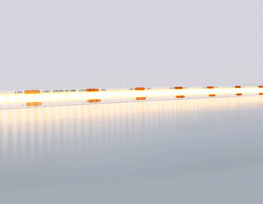 GS4651 COB 320Led/ 10W m/ 24V IP20 3000K/ 5000*8*1.54mm (2 конт.)
