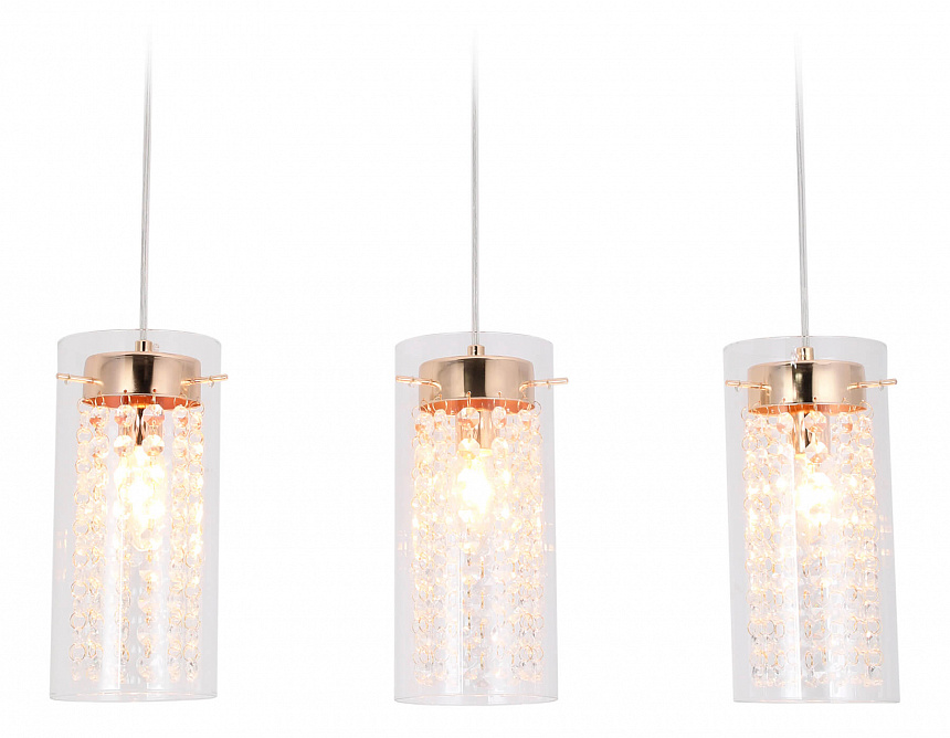 TR3663/3 GD/CL золото/прозрачный E14/3 max 40W 560*110*800