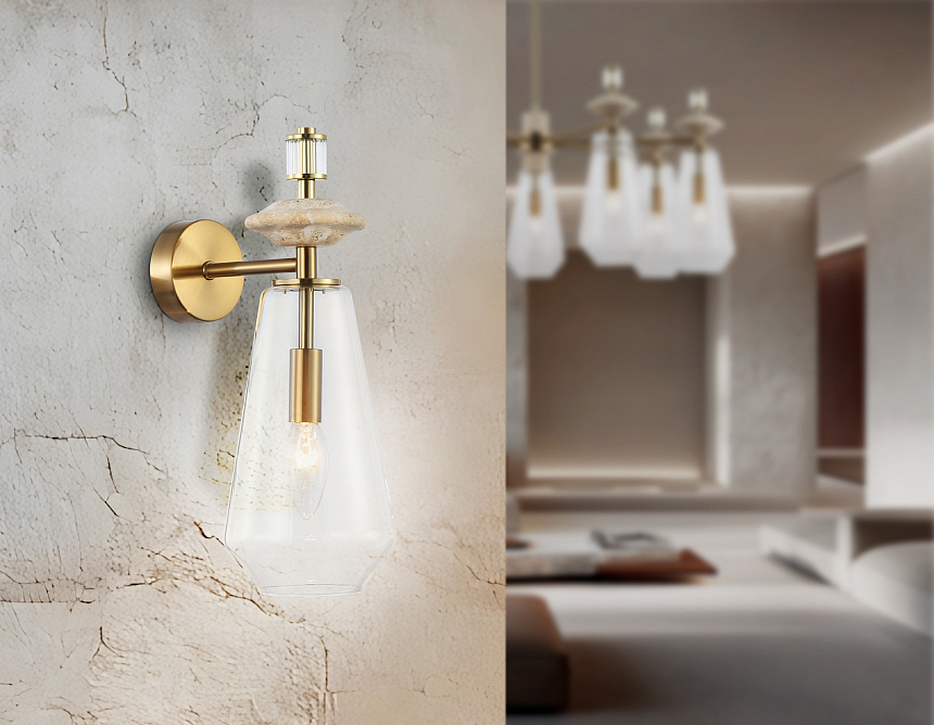 LH53307 BS/CL латунь/прозрачный E14 max 40W 190*130*350