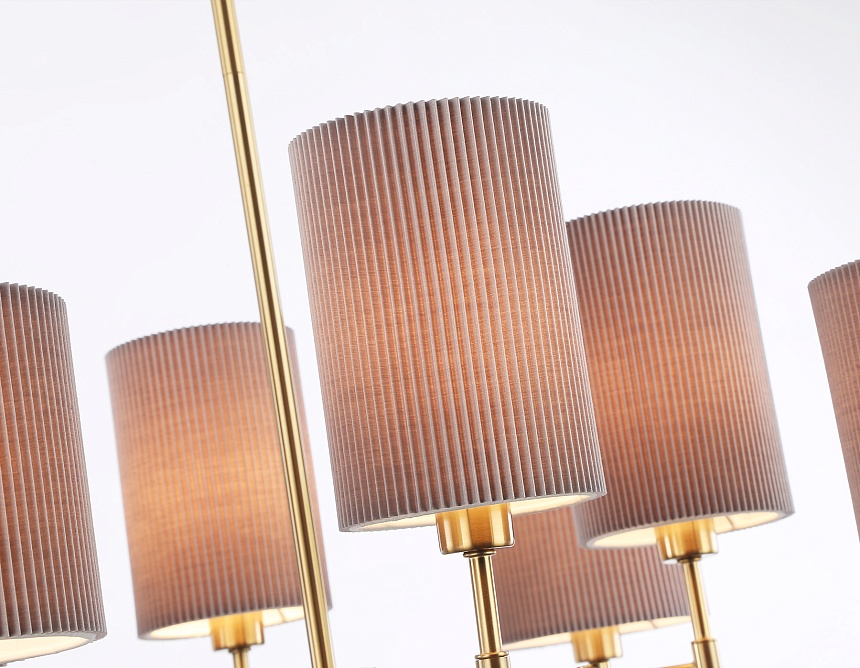 LH72383/8 BS/GR латунь/серый E14*8 max 40W D810*705