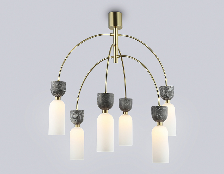 LH53333/6 GD/WH золото/белый G9*6 max 25W D680*1290