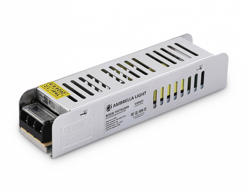 GS8651 блок питания 12V 60W 5A IP20 185-260V EMC 160*40*32