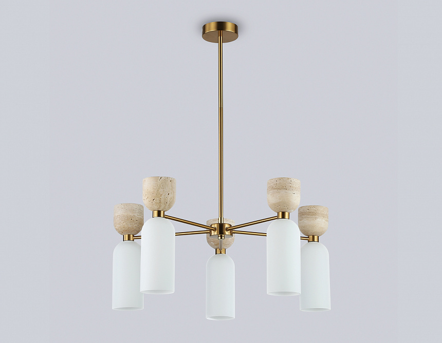 LH53325/5 BS/WH латунь/белый G9*5 max 25W D600*750