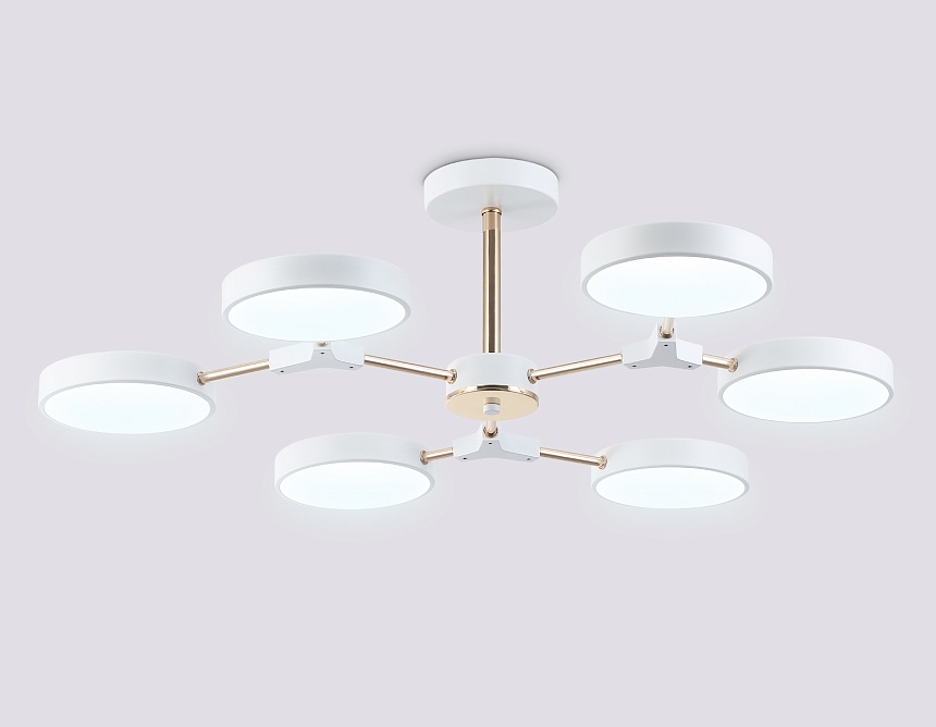 FL516333/6 WH/FGD белый/золото 108W 3000-6000K D780*210 (без ПДУ)