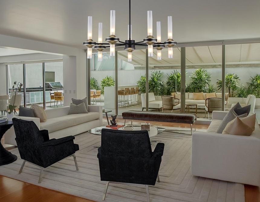 LH55353/14 BK/CGD/CL черный/золото/прозрачный G9/14 max 30W D750*690