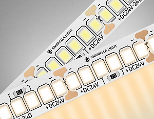 GS3401 2835 240Led/ 20W m/ 24V IP20 3000K/ 5000*10*1.2mm (2 конт.)