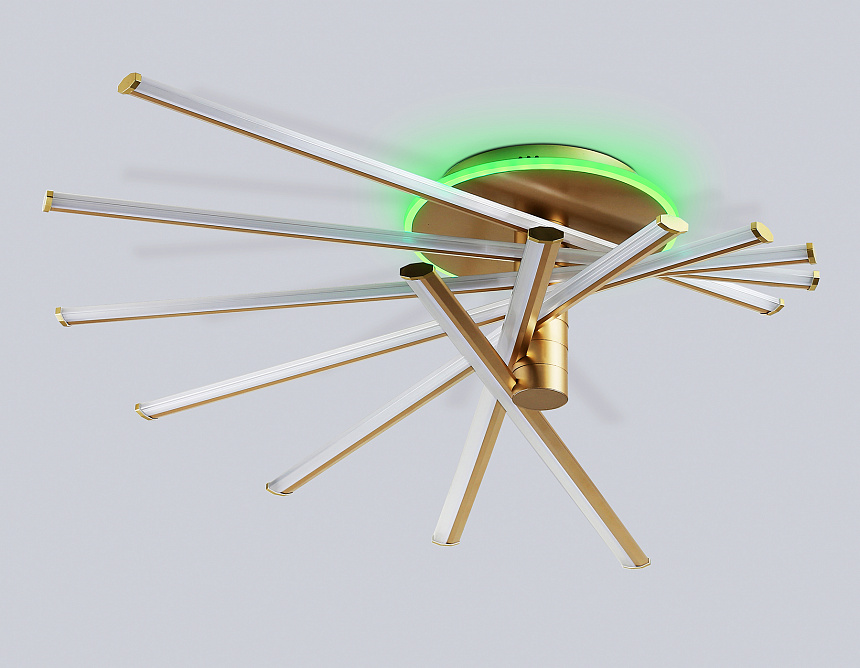 FL6244 GD золото 125W 3000K-6400K+RGB 900*750*230 (ПДУ ИК)