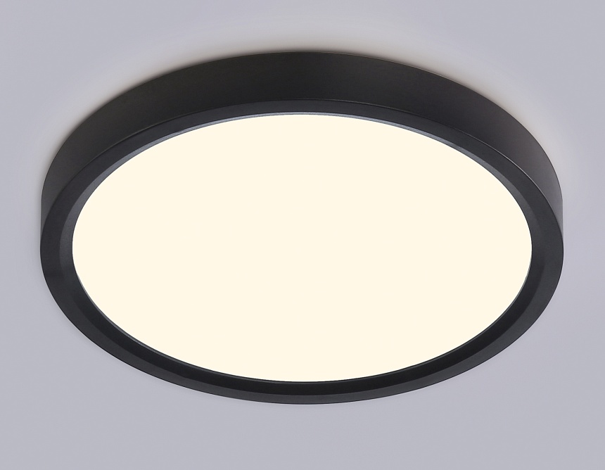 FZ1902 BK черный IP54 13W 3000K-6500K CCT-переключатель D230*25 (Без ПДУ)