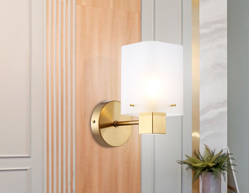 LH57035 BS/SM латунь/дымчатый E14 max 40W 195*110*185