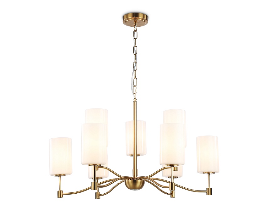 LH56054/6+3 BS/FR латунь/белый матовый E14*9 max 40W D765*1060