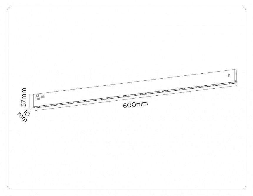 GL2345 BK черный IP20 30W 3CCT 3000/4200/6400K 48V 600*10*37