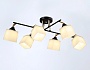 TR303089/6 BK/FGD/FR черный/золото/белый матовый E27/6 max 40W 800*580*250