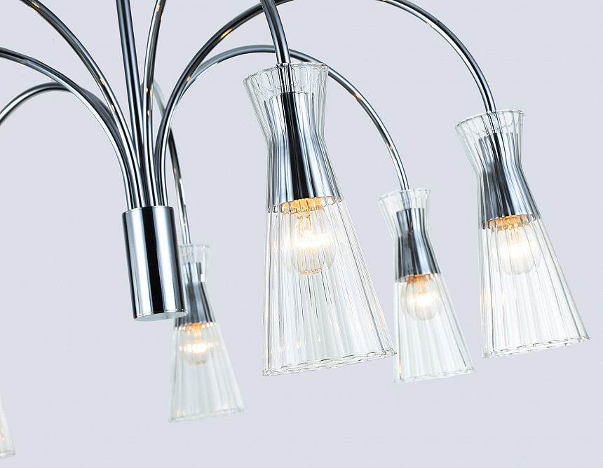 LH55653/7 СH/CL хром/прозрачный E14*7 max 40W D745*460