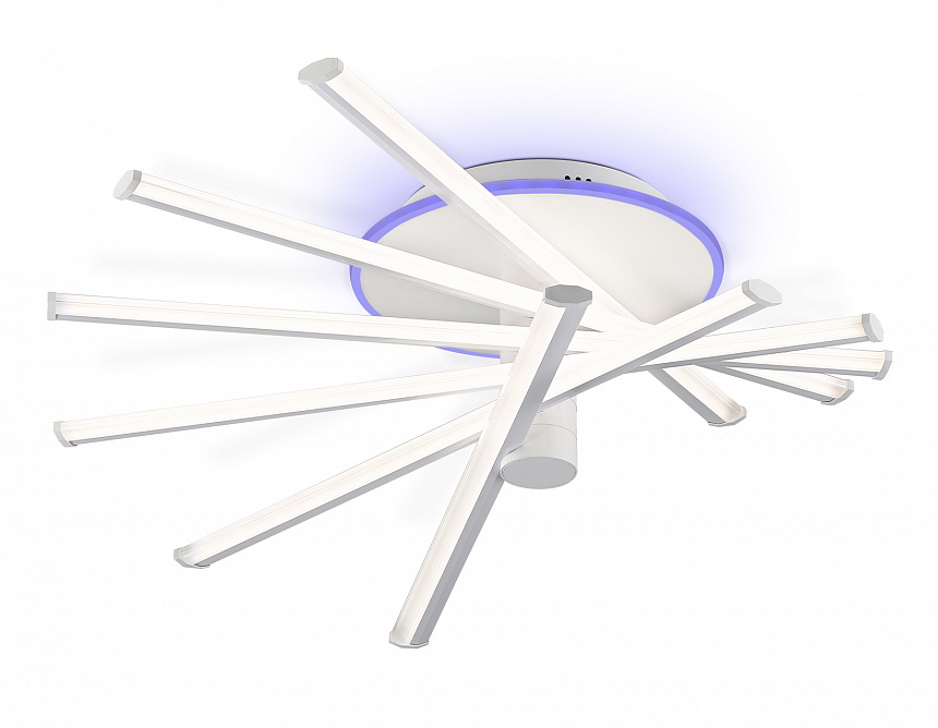 FL6231 WH белый 88W 3000K-6400K+RGB 605*605*200 (ПДУ ИК)