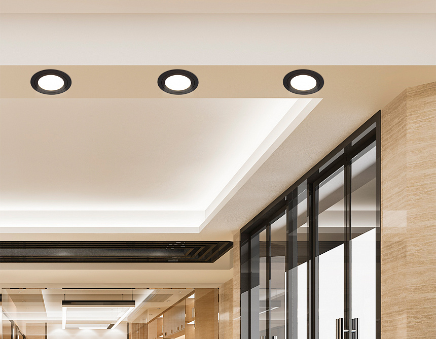 TN6604 BK черный IP44 GX53 max 15W D110*23